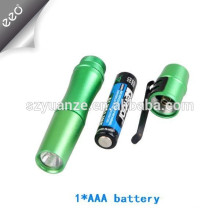 Lumière de stylo médical à alliage d&#39;aluminium promotionnel 1w en aluminium, 1 * lampe à stylo médical à petite batterie AAA